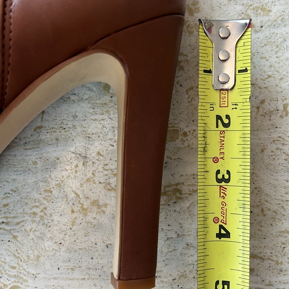 GIANNI BINI brown leather ankle boots women’s size 8 - 4.5 inch heel - Picture 13 of 15